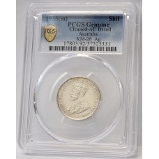 AUSTRALIA 1935 . ONE 1 SHILLING . PCGS GENUINE